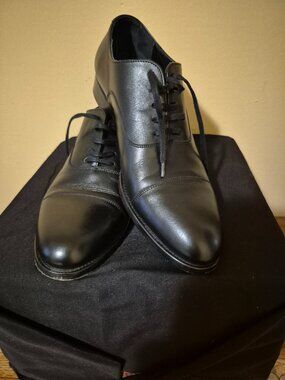 THURSDAY BOOT CO MEN EXECUTIVE BLACK LEATHER CAP TOE SHOES